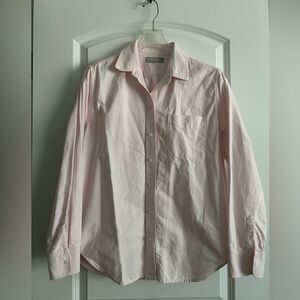 Everlane Organic Cotton Button Down Shirt Pale Pink size 6
